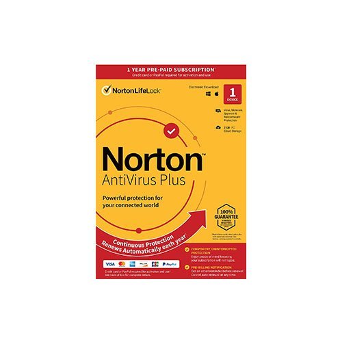 Norton AntiVirus Plus 2024 – Antivirus software for 1 Device